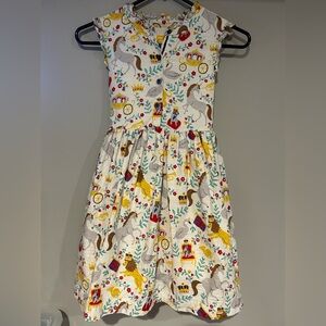 Mini Boden Crown Printed Tie Dress
